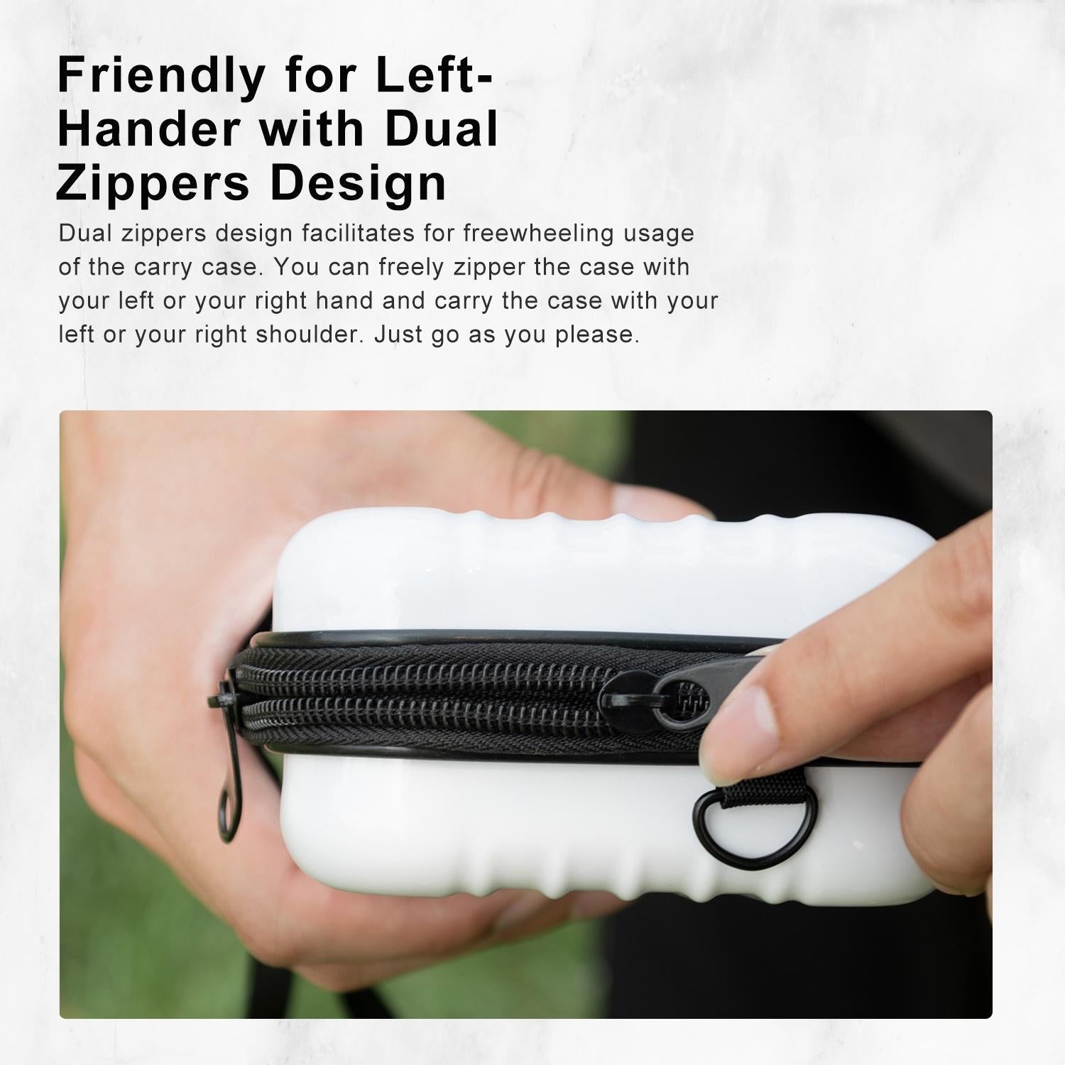 Waterproof Hard Shell Storage Bag for Amagisn - Compact Size - Pearl White 6