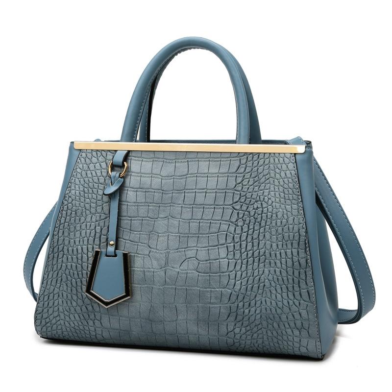 Black Stone Pattern Patchwork Handbag - Shoulder / Crossbody - Khaki 13