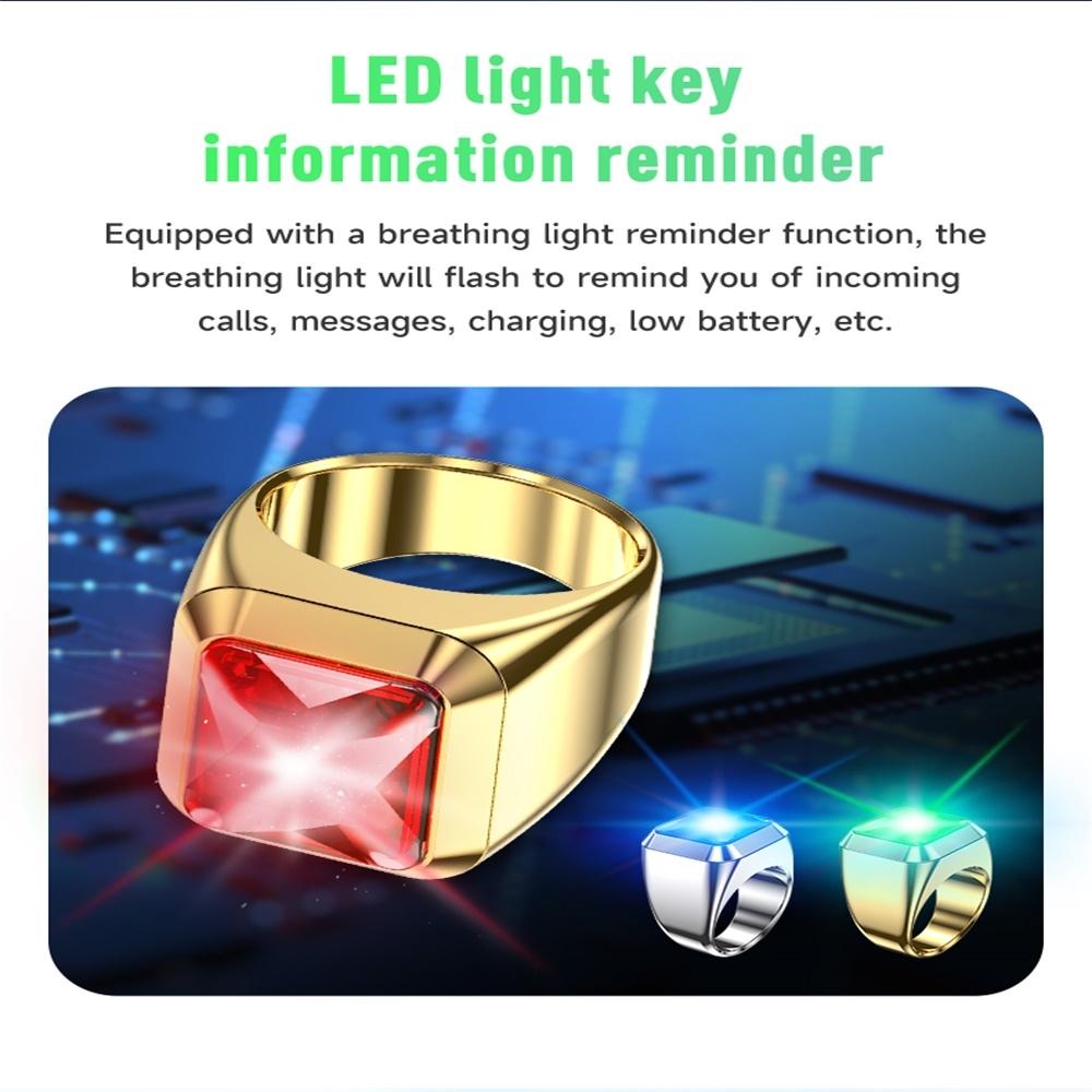 Smart Ring With Heart Rate Blood Oxygen Sleep And Remote Photography Support - Red 5