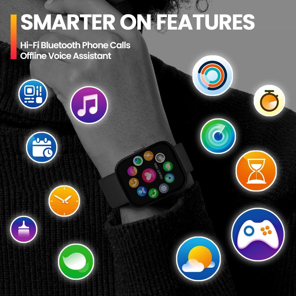 2.15 Inch Ip68 Waterproof Fitness Smart Watch Starlight Silver 12