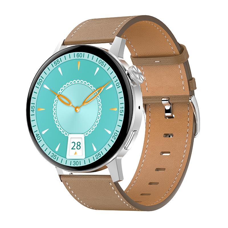 Smart Leather Watch With Colour Screen - Gold 14
