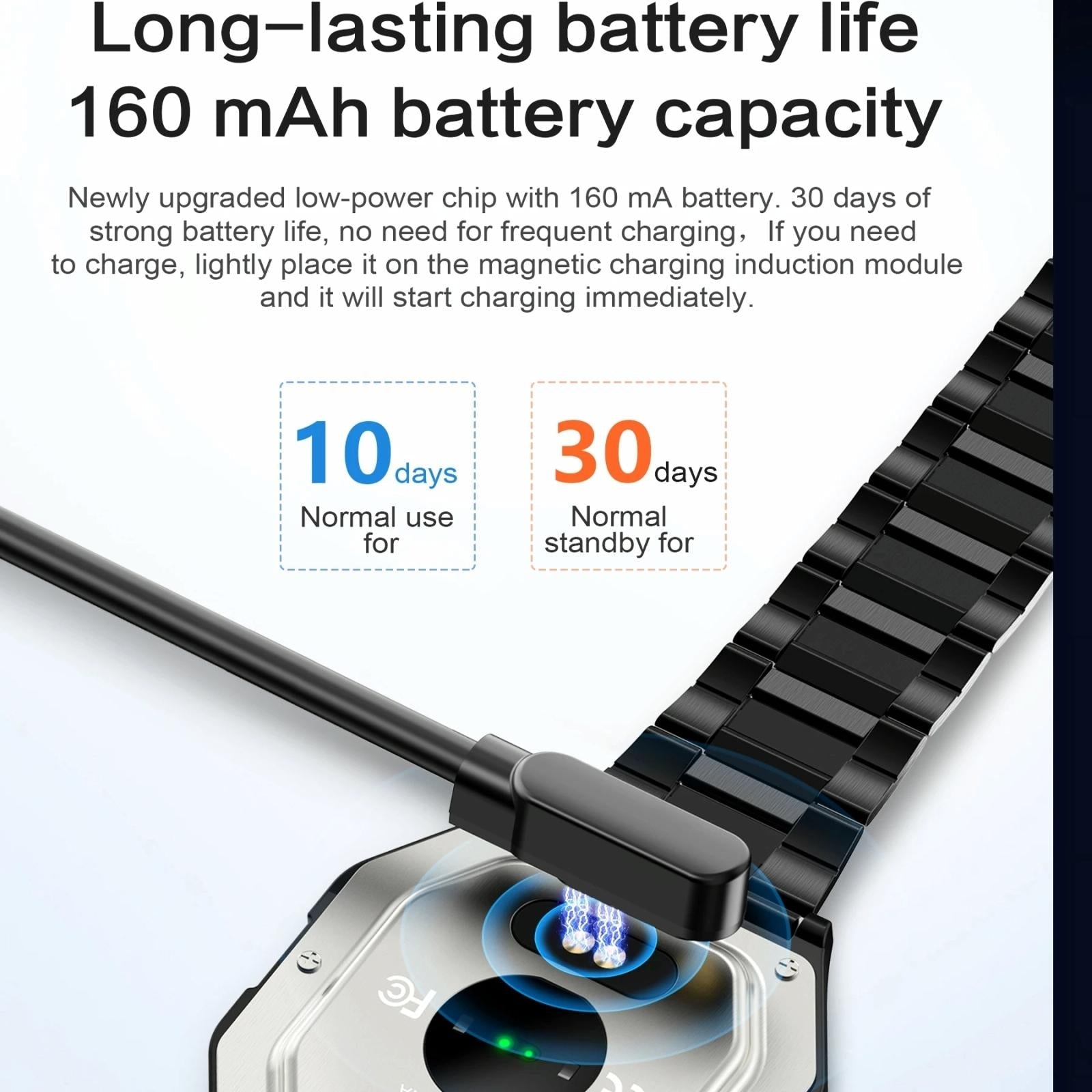 Waterproof Steel Smart Watch With Colour Screen - Silver 5
