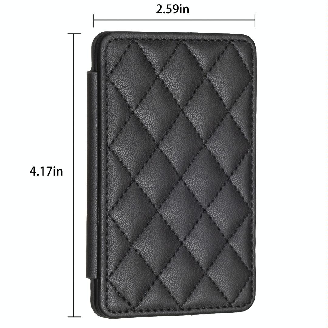 Rhombus Pattern Card Bag Back Sticker For Mobile Phones - Black 9