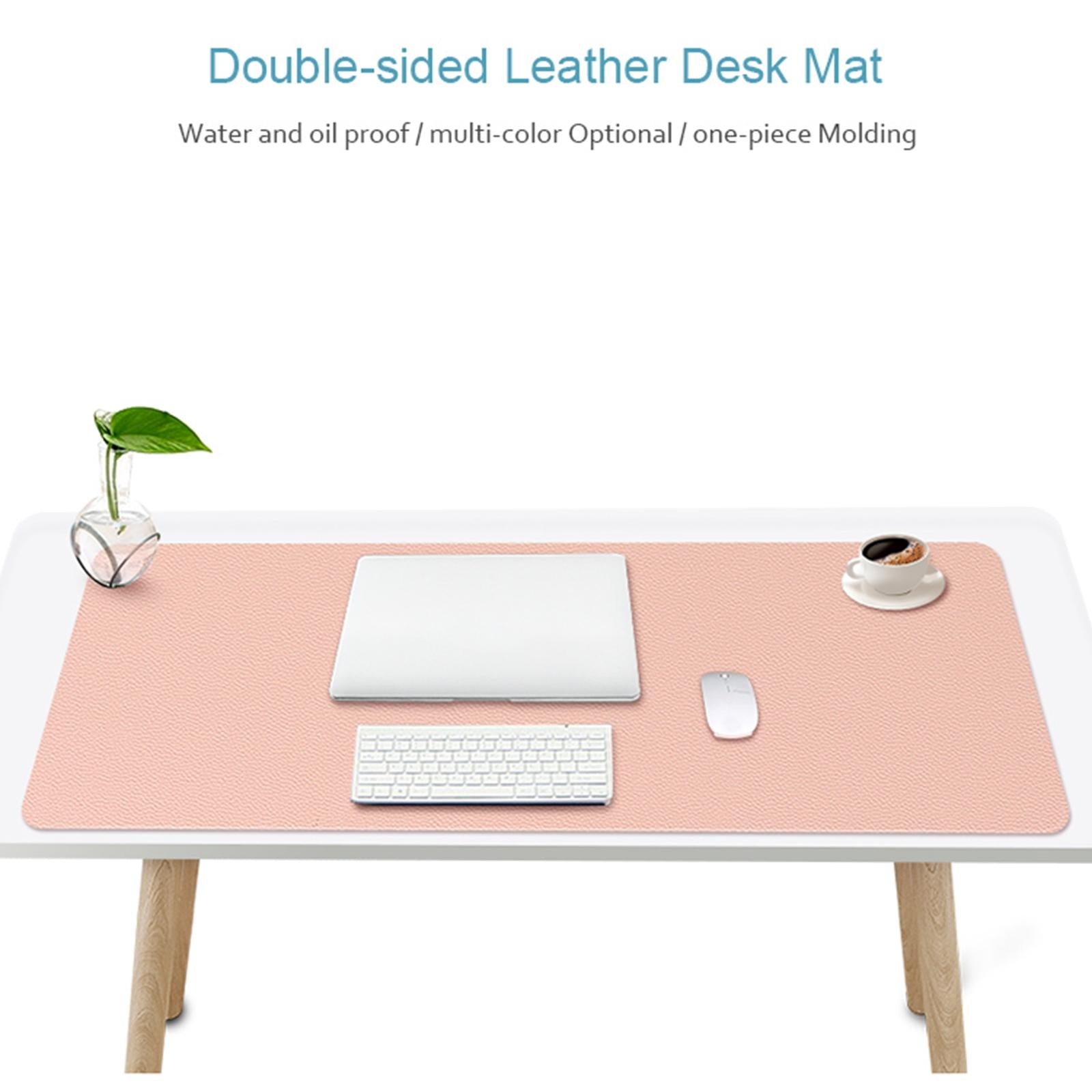 Double Sided Pu Mouse Pad Table Mat 100 X 44Cm - Cowhide Yellow+Gray 4