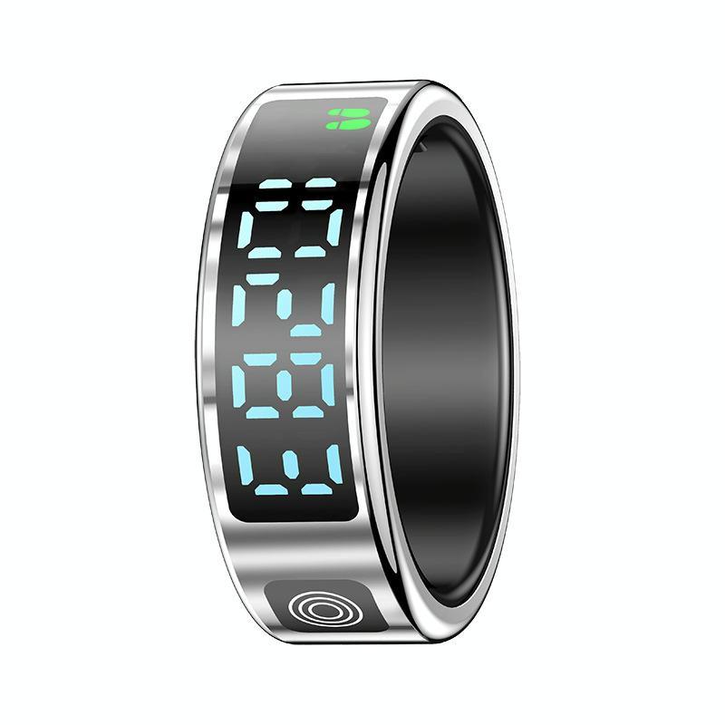Smart Ring Hand Gestures Health Monitoring Sports Modes Size 12 - Silver 12