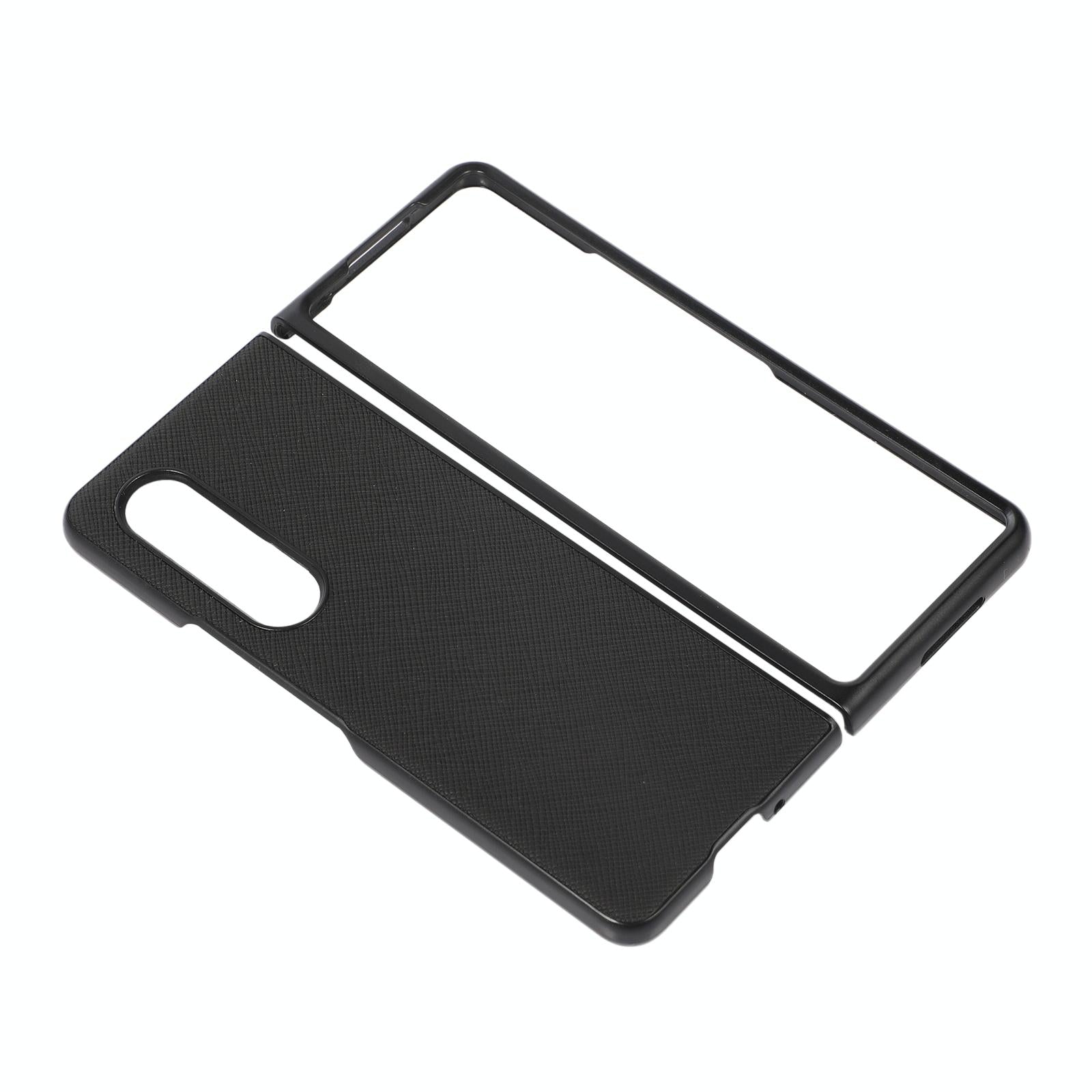 For Samsung Galaxy Z Fold4 5G Fold 4 Cross Texture Pu Leather Case - Blue 3