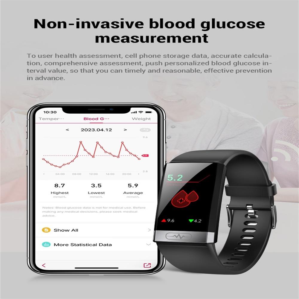 Smart Watch With Heart / Bp / Oxygen / Glucose Monitoring Available - Purple 4