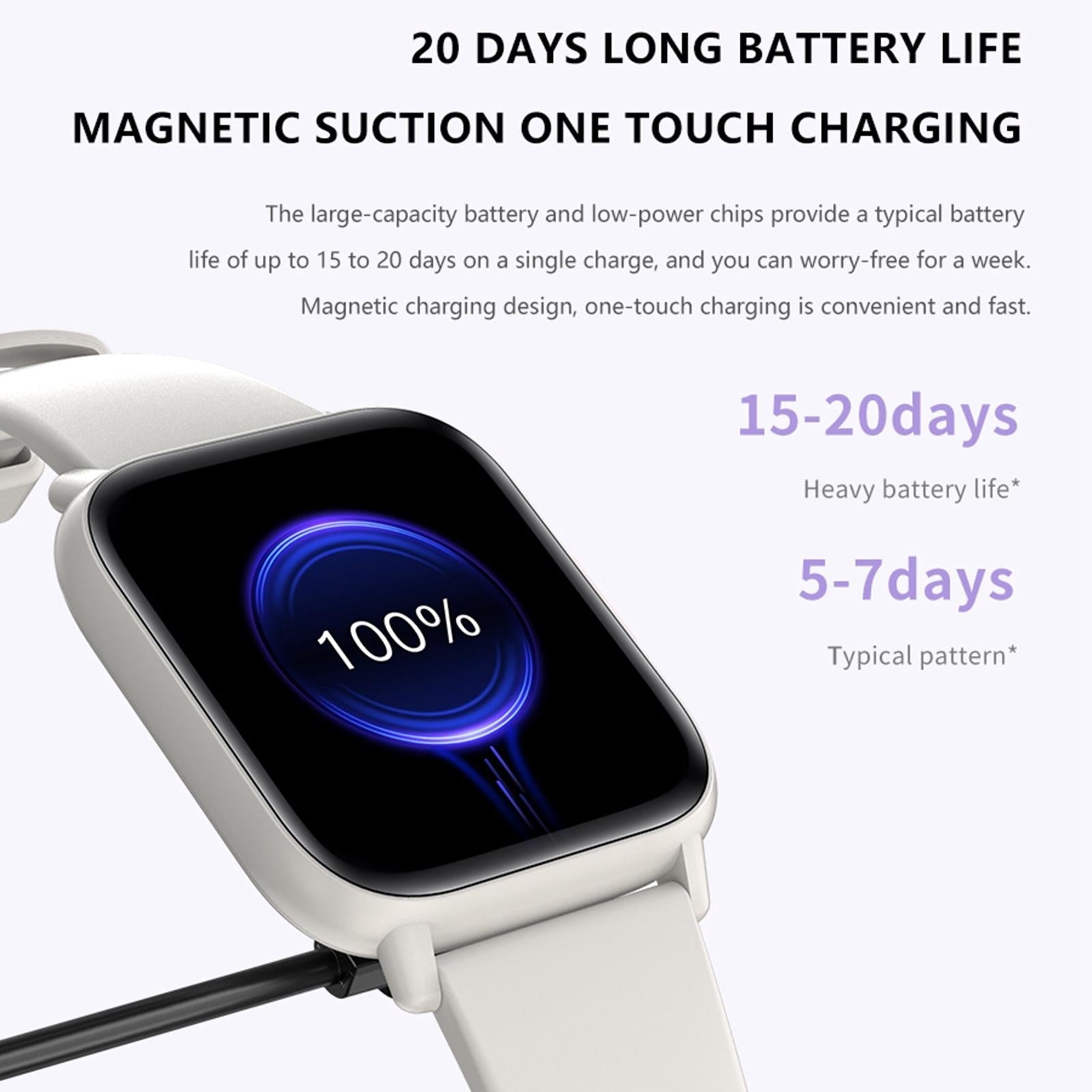 1.83 Inch Bt5.2 Smart Sport Watch Support Bluetooth Call / Sleep / Blood Sugar / Blood Oxygen / Temperature / Heart Rate / Blood Pressure Health Monitor - White 6