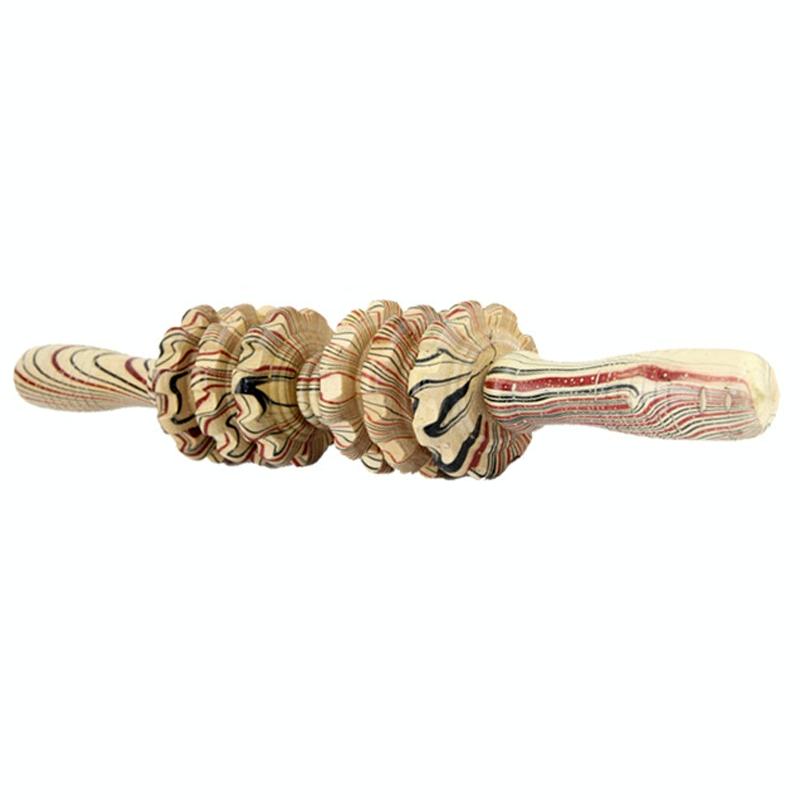 Wooden Abdominal & Leg Roller Massager - 358 Massage Wheel 10