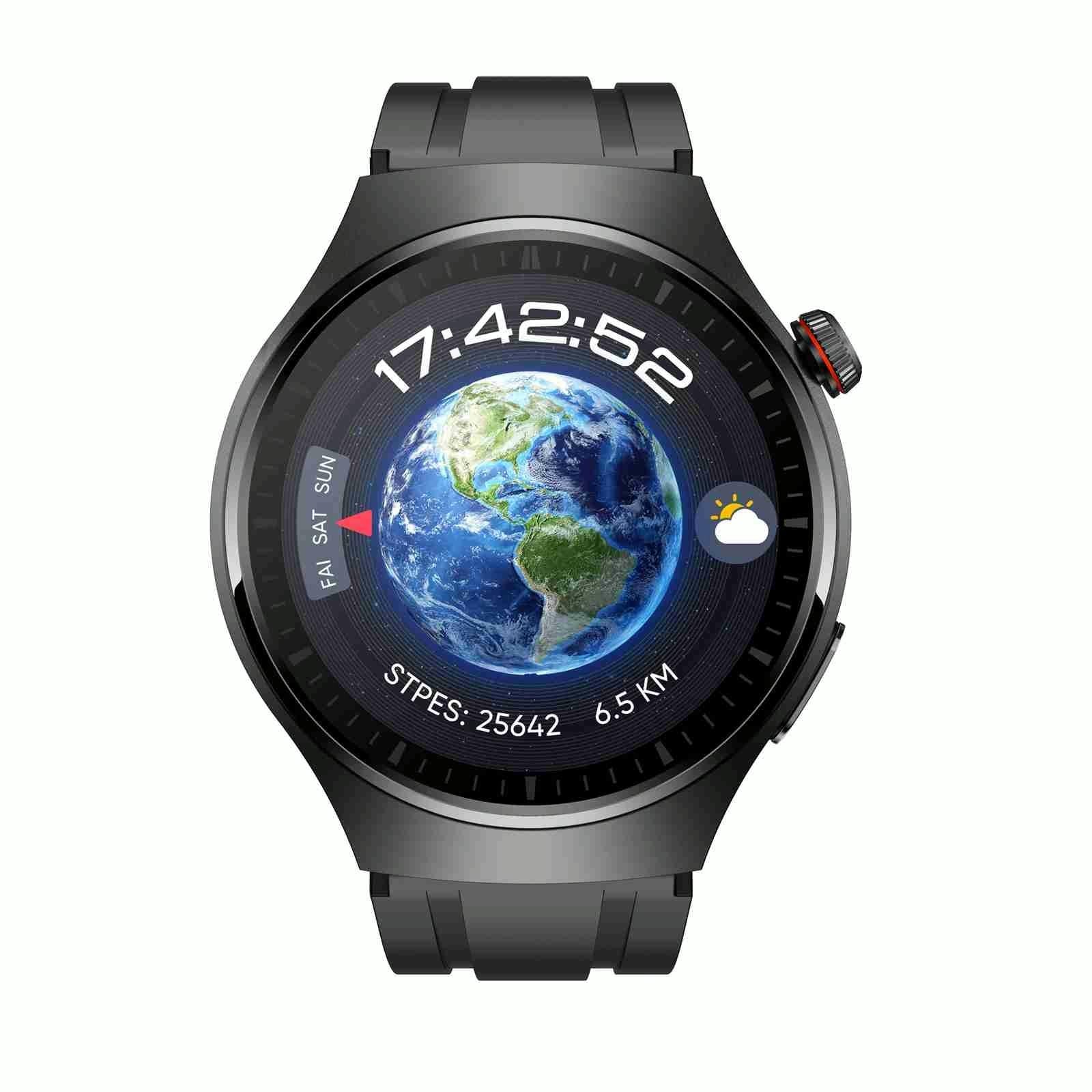 1.43 Inch Amoled Ip67 Smart Call Watch Support Ecg / Body Temperature / Blood Glucose Monitoring - Black 3