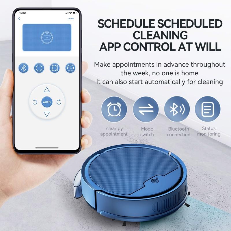 Intelligent Household Sweeping Robot with Path Charging - Max - Blue 3