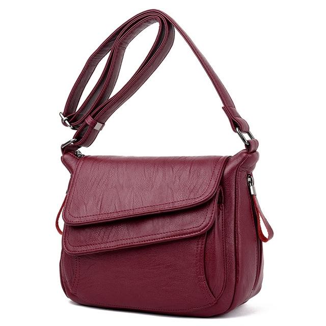 Stylish Leather Shoulder Bag For Summer - Purple