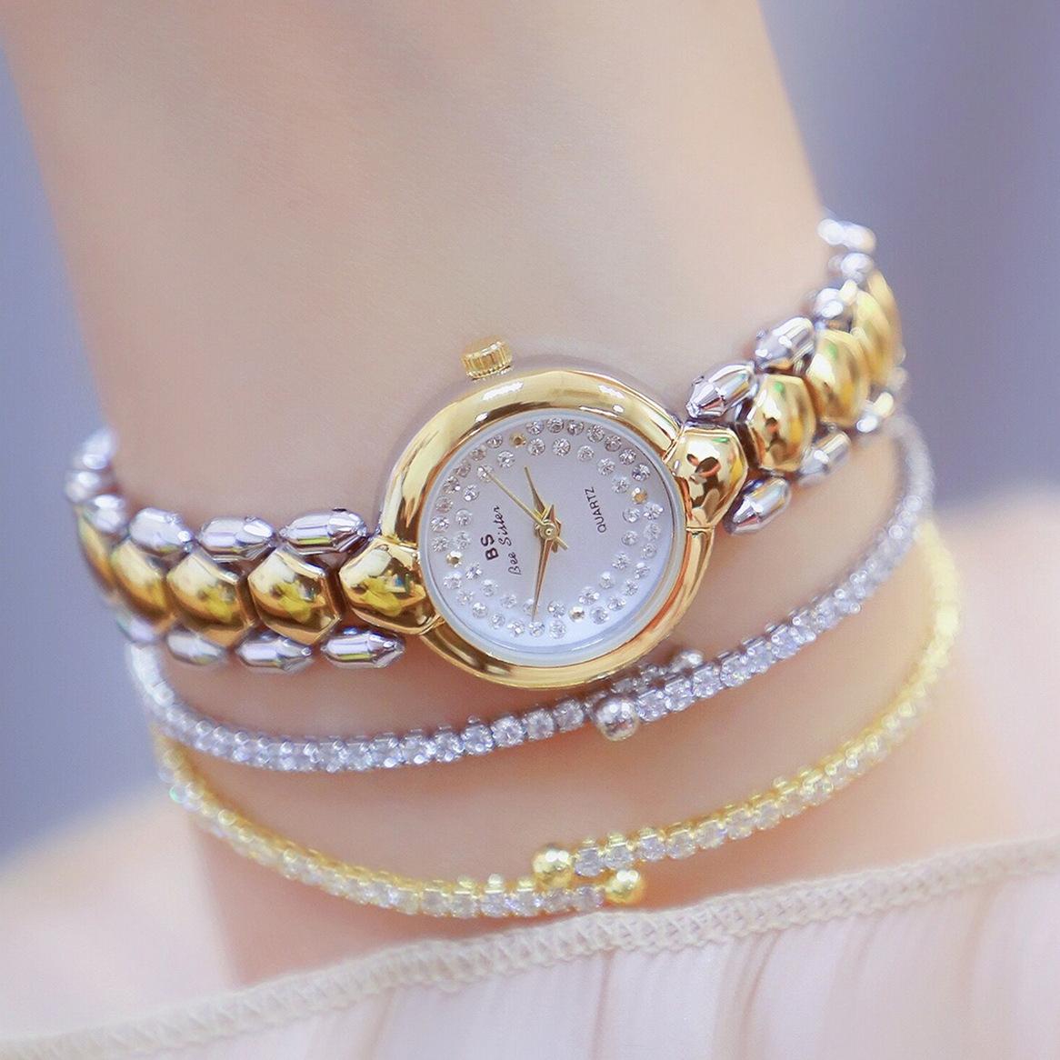 Women Diamond Chain Watch - Elegant Jewelry - Golden Silver 3