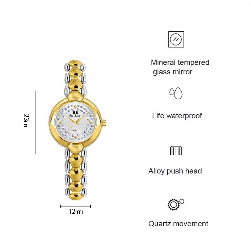 Women Diamond Chain Watch - Elegant Jewelry - Golden Silver 5