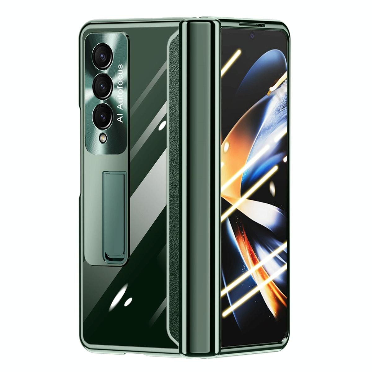 For Samsung Galaxy Z Fold4 5G Samsung Fold 4 Full Body Hinge Case - Electroplated - Green 3