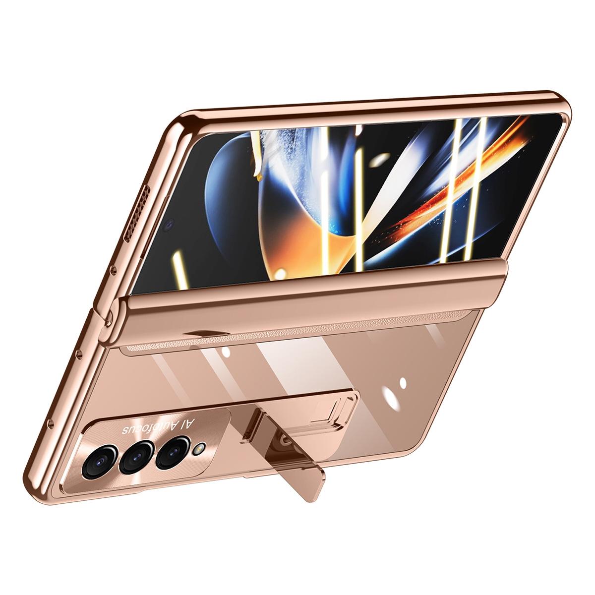 For Samsung Galaxy Z Fold4 5G Samsung Fold 4 Full Body Hinge Case - Electroplated - Green 11