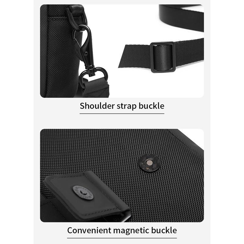 Waterproof Mini Crossbody Bag For Men Oxford Cloth Design - Blue 8