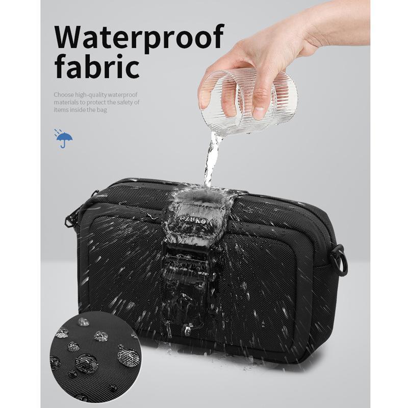 Waterproof Mini Crossbody Bag For Men Oxford Cloth Design - Blue 11