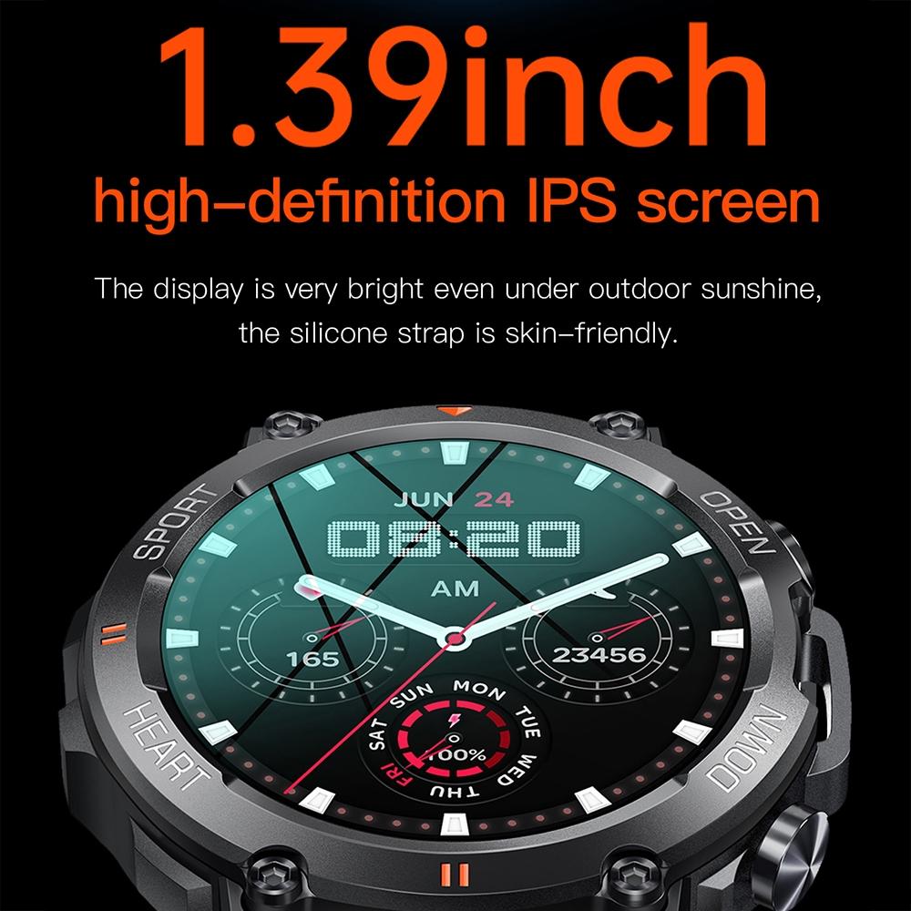 1.39 Inch Heart Rate / Blood Pressure / Blood Oxygen Monitoring Smart Calling Watch - Green 4