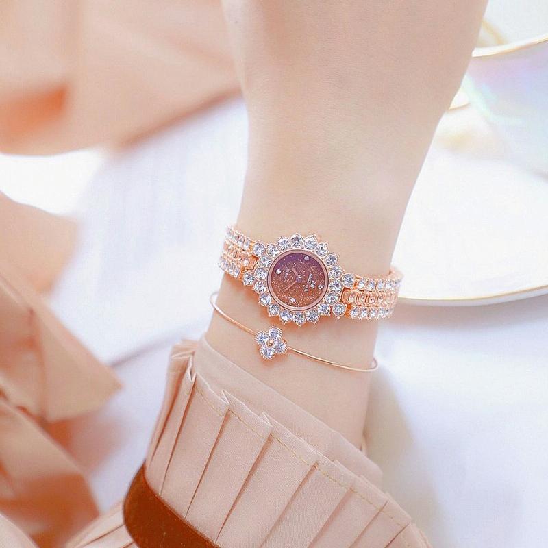 Sparkling Diamond Chain Watch for Women - Full of Elegance - Silver Blue 14