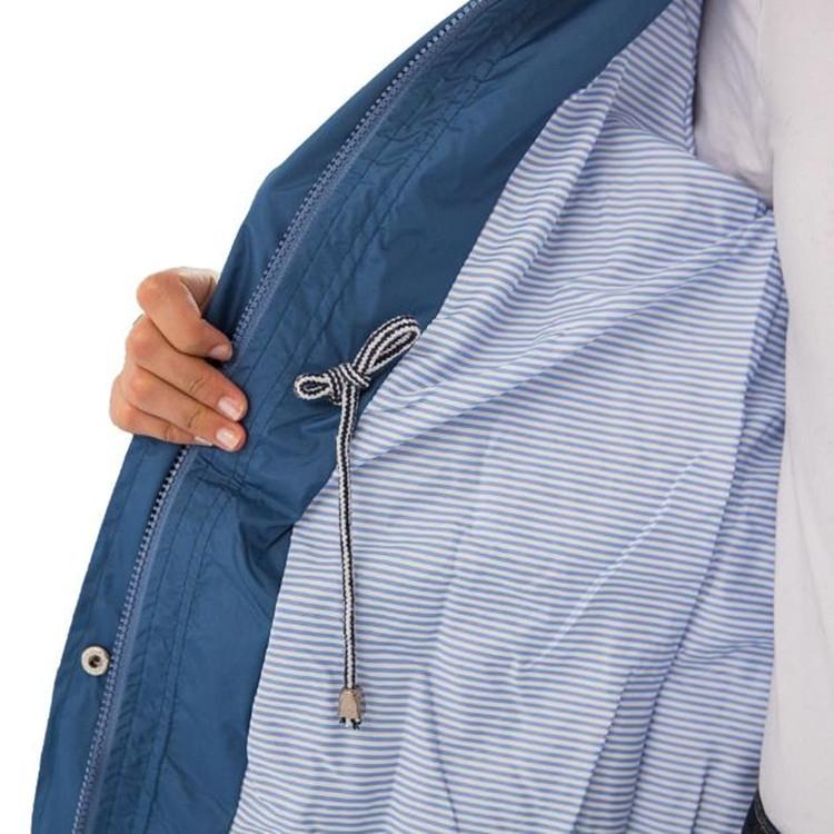 Casual Women Waterproof Waist Hooded Long Coat - Size S - Sky Blue 4