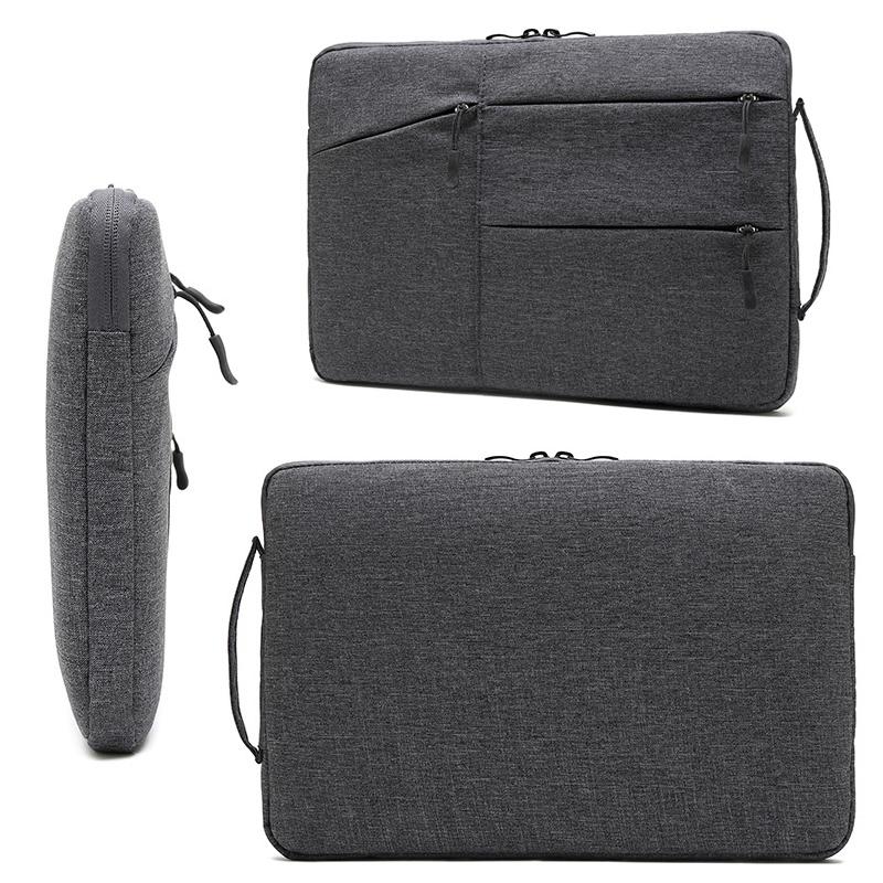11.6 Inch Business Laptop Liner Bag - Polyester Zipper Closure - Light Grey 4