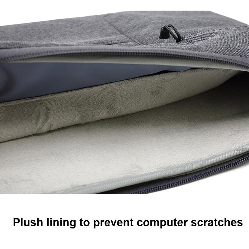 11.6 Inch Business Laptop Liner Bag - Polyester Zipper Closure - Light Grey 7