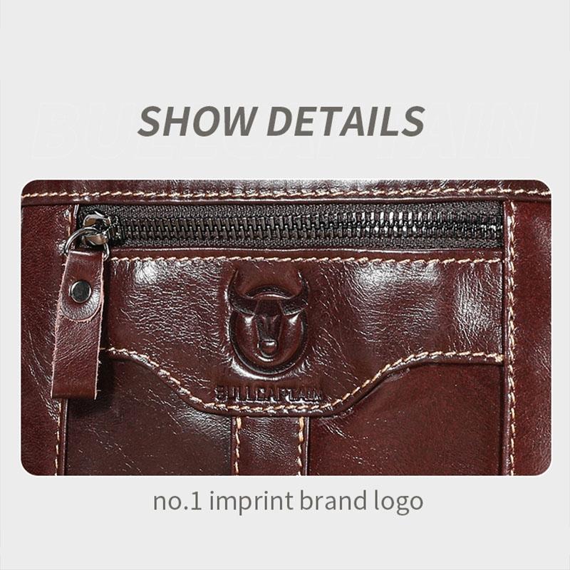 Large Capacity Retro Cowhide Crossbody Bag - Coffee 4