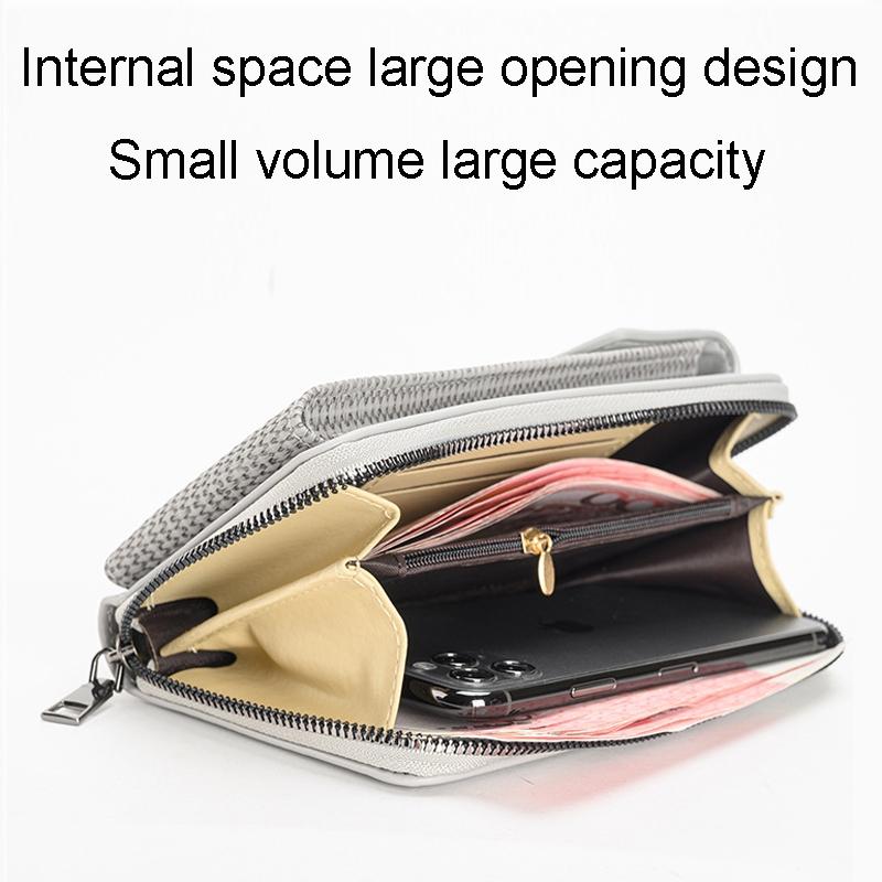 Versatile Women Cell Phone Crossbody Wallet - Green 6