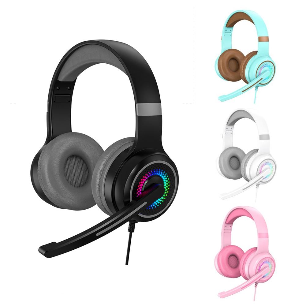 Led Bass Stereo Gaming Headset With Mic - Pink 3