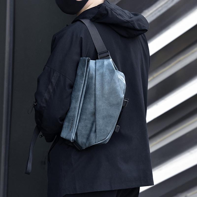 Compact Single Shoulder Crossbody Backpack For Men - Gray 13