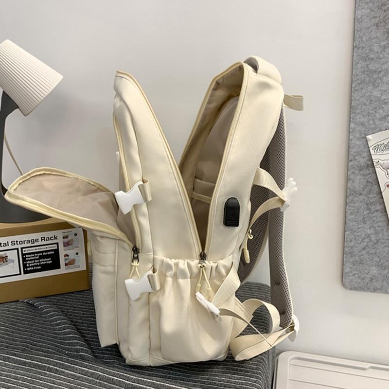 Lightweight Student Backpack For Men & Women - White 6