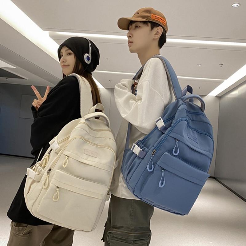 Lightweight Student Backpack For Men & Women - White 9