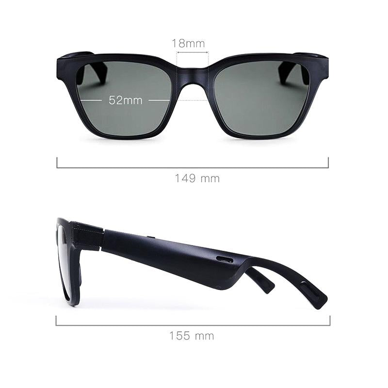 Waterproof Bluetooth Glasses Earphone - Mini Binaural Smart Call - Transparent 4
