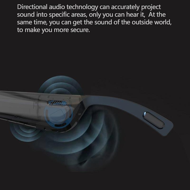 Waterproof Bluetooth Glasses Earphone - Mini Binaural Smart Call - Transparent 10