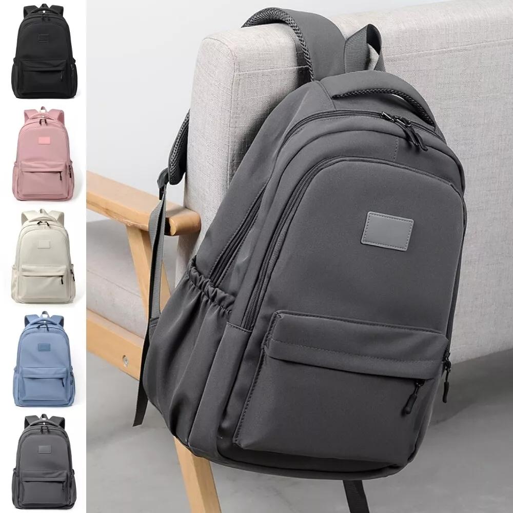 Versatile Solid Backpack For Teens & Adults - White 3