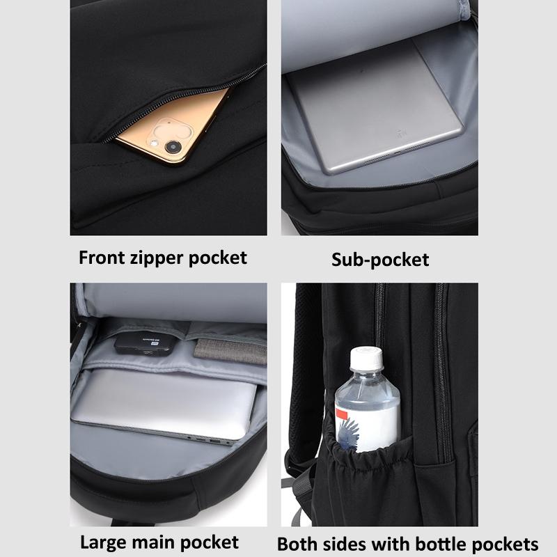 Versatile Solid Backpack For Teens & Adults - White 8