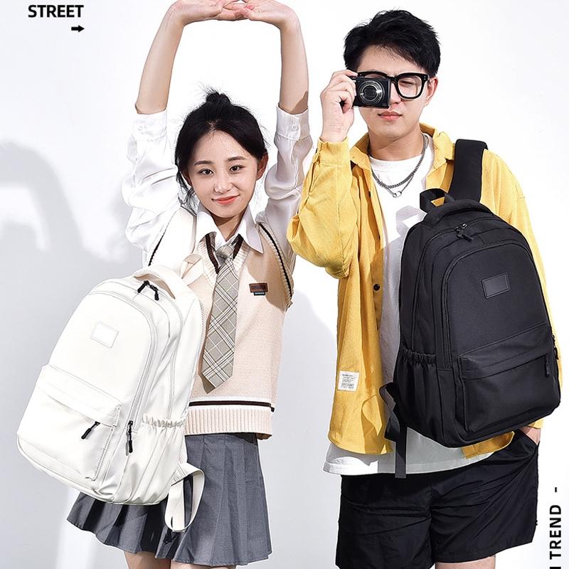 Versatile Solid Backpack For Teens & Adults - White 10