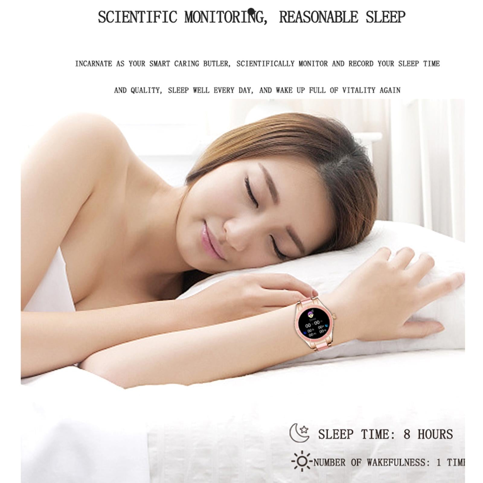 Smart Bracelet With Touch Screen Heart Monitoring Voice Control And Cycle Reminder - Black 9