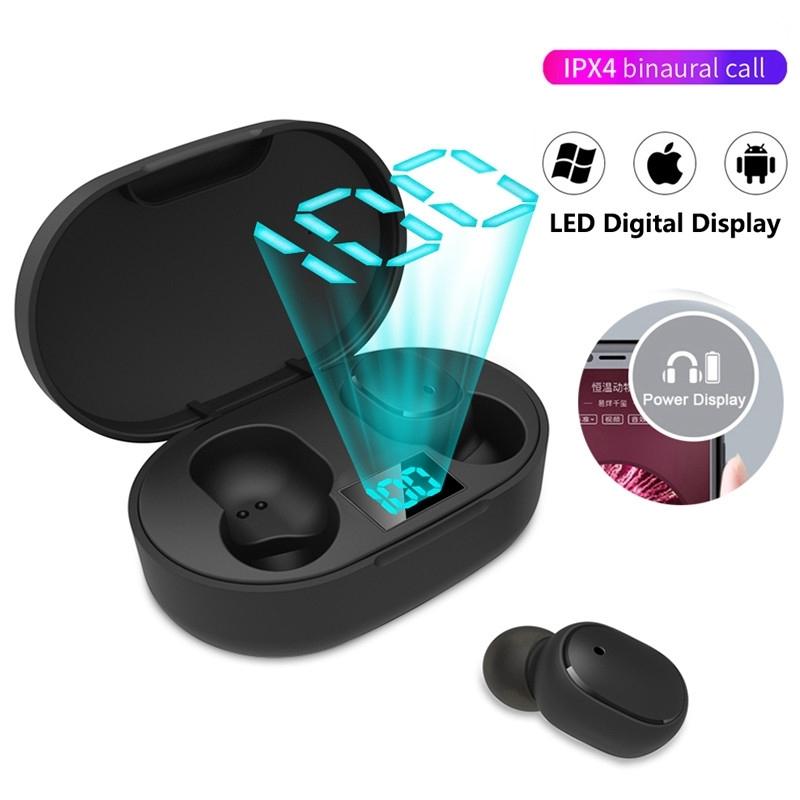 Wireless Bluetooth Earphones with E6s Led Display - Tws - Blue 3