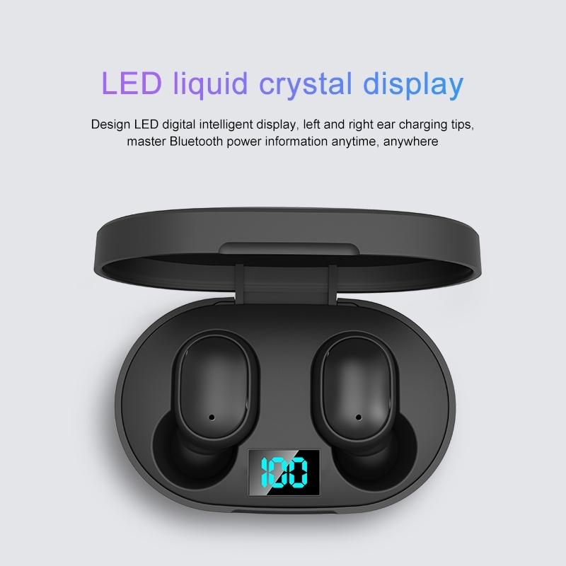 Wireless Bluetooth Earphones with E6s Led Display - Tws - Blue 13