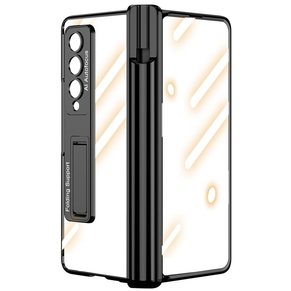 For Samsung Galaxy Z Fold4 5G Shockproof Magnetic Case With Pen Slots - Blue 4