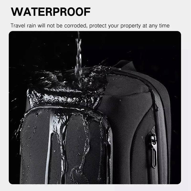 Waterproof Men Business Chest Bag With Usb Charging Port Anti Theft Shoulder Messenger Bag - Dark Grey 11