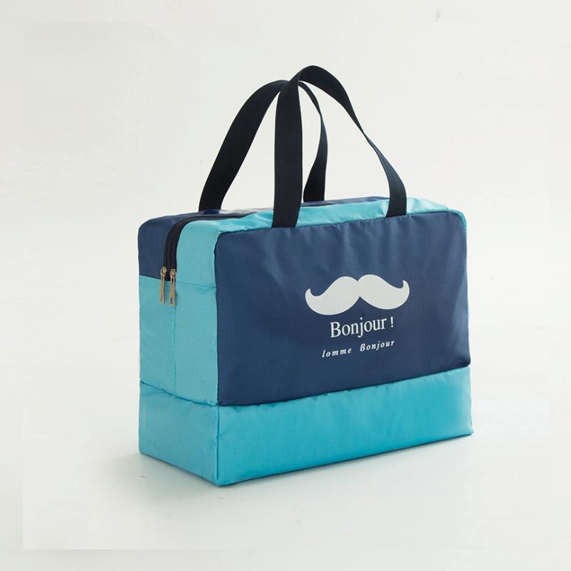Travel Bag - Waterproof Oxford Cloth - Blue Smiley Face 13
