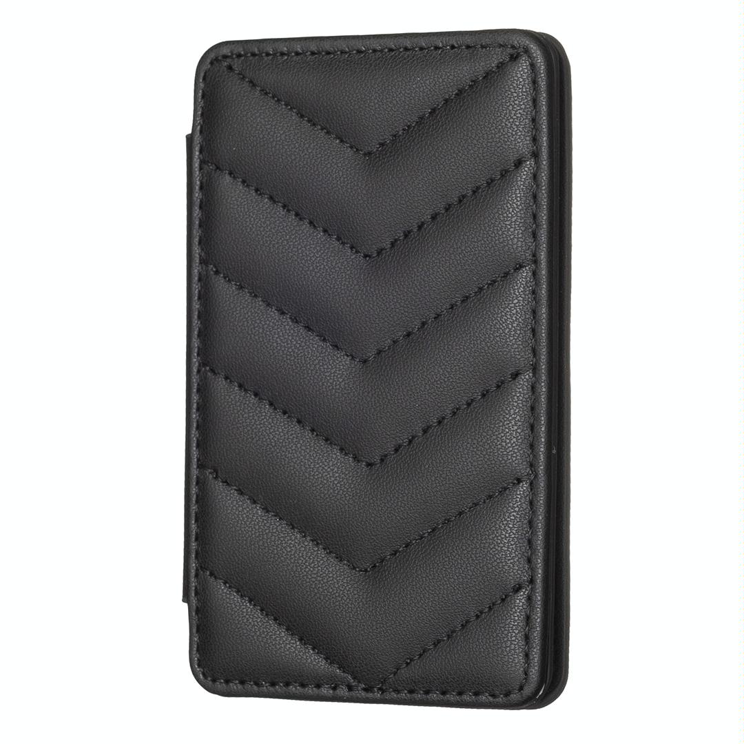 Wave Pattern Card Bag Back Sticker For Mobile Phones - Black