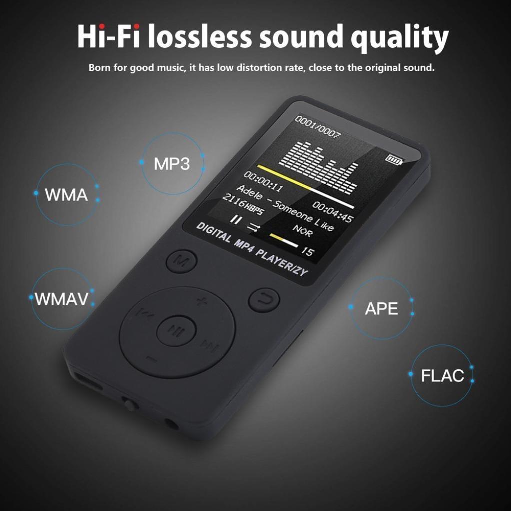 Portable Mp4 Music Player With Fm Radio & Recording Black - Pink No Memory 7