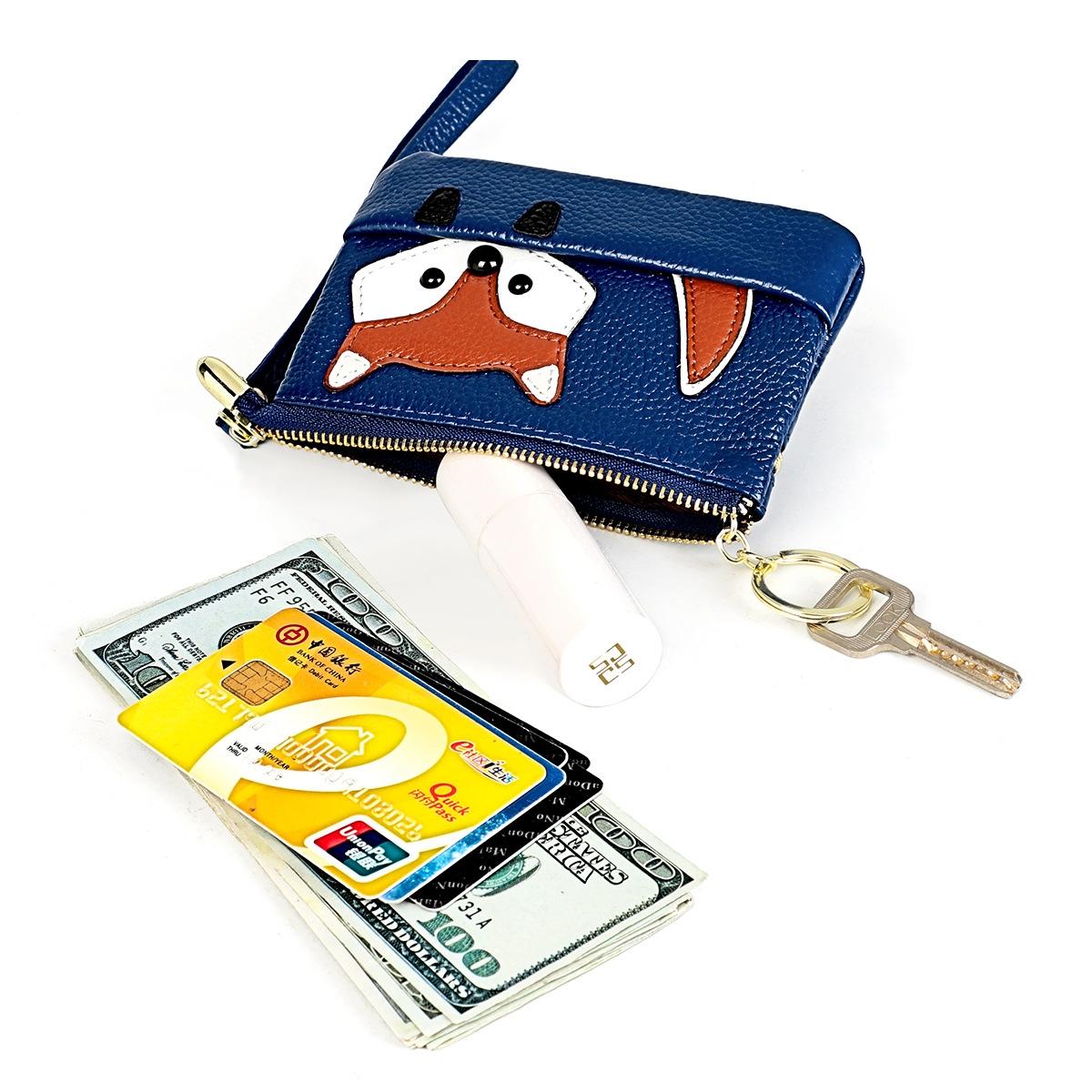 Mini Leather Fox Key Case for Sewing Thread - Red 12