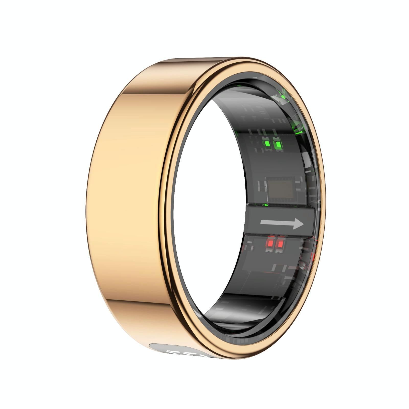 Smart Ring Heart Rate Blood Oxygen Sleep Sports Size 10 - Silver 3