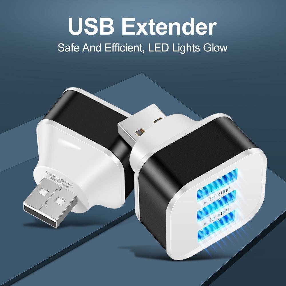 3-Port Usb 2.0 Hub Expander - Black 5
