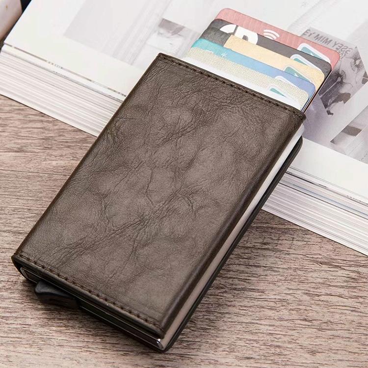 Aluminum Rfid Card Holder with Automatic Pop-up Function - Blue 3